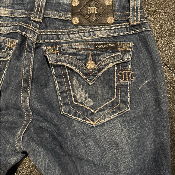 Miss Me Distressed Blue Boot Cut Jeans - Picture 10 of 12